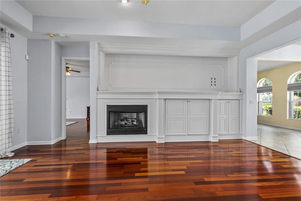 Empty room, Fireplace, Interior, Wood Texture Flooring