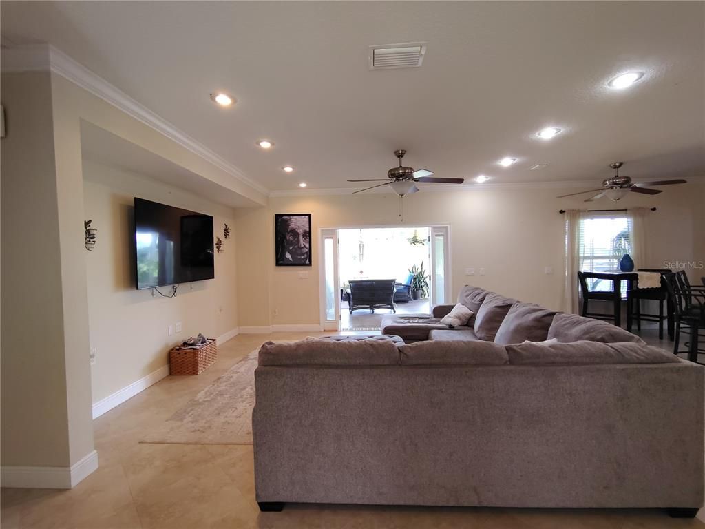 Interior, Living room, Recessed Lighting