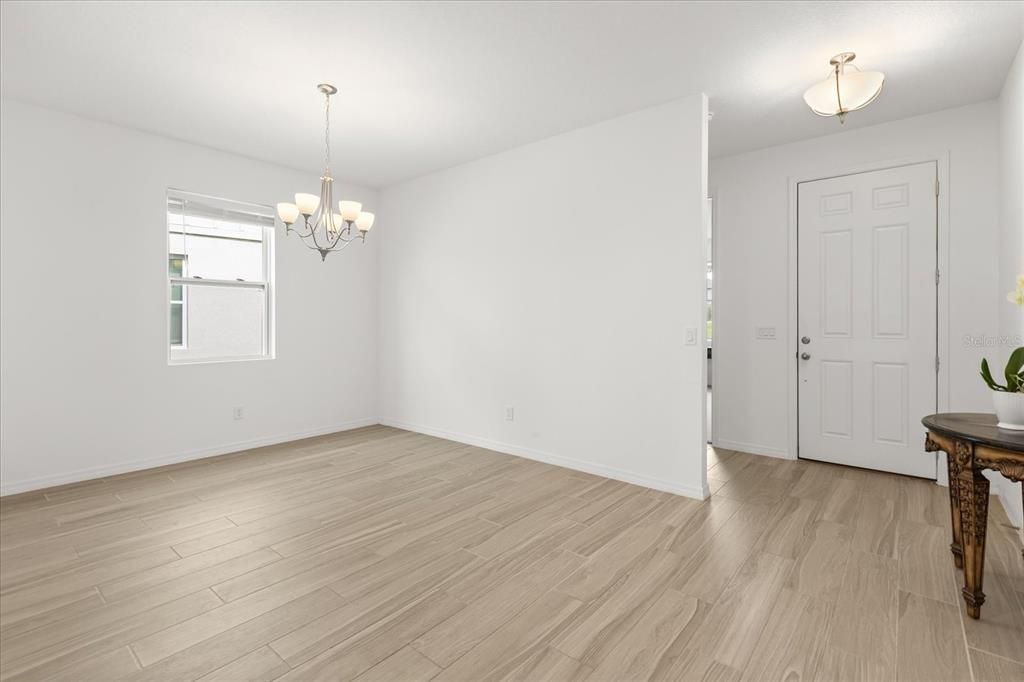 Chandelier, Empty room, Interior, Wood Texture Flooring