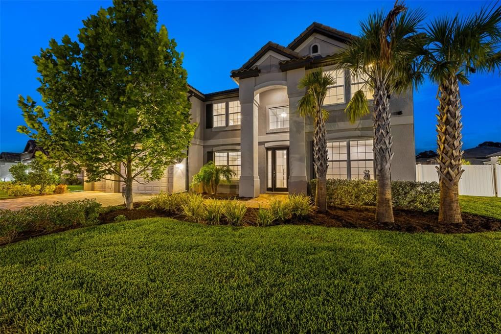 Attached, Backyard, Exterior, Facade, Mediterranean
