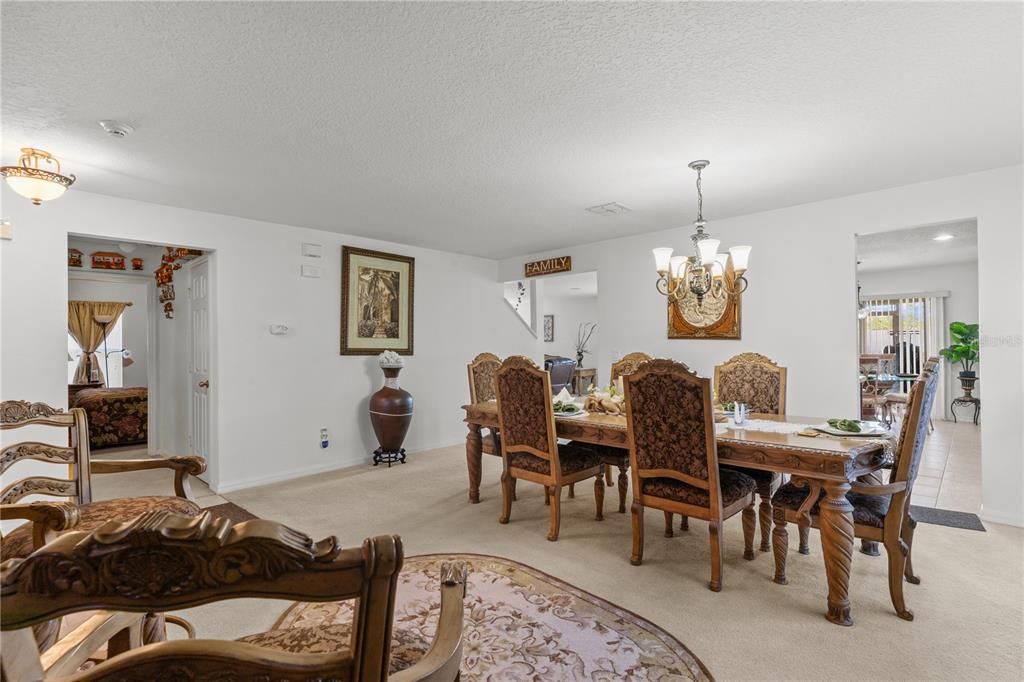 Chandelier, Dining room, Interior, Recessed Lighting