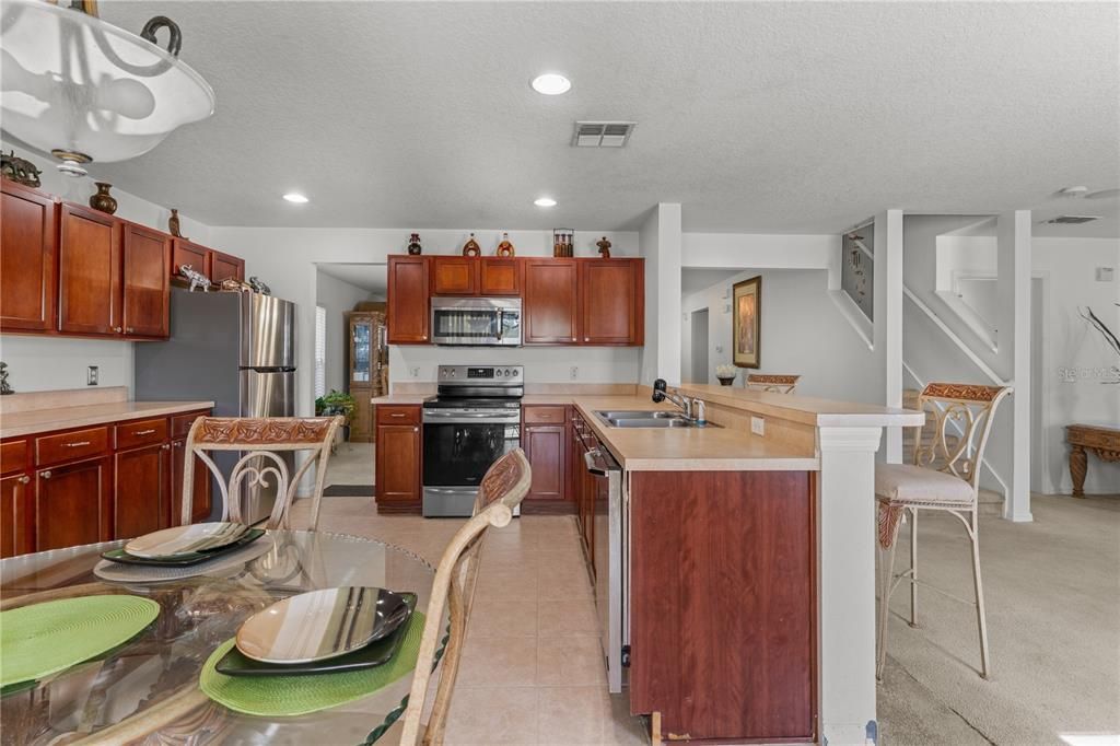 Interior, Kitchen, Recessed Lighting, Stainless Steel Appliances