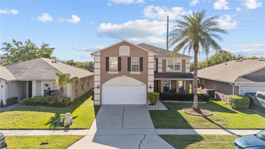 Attached, Detached Garage, Exterior, Facade, Mediterranean