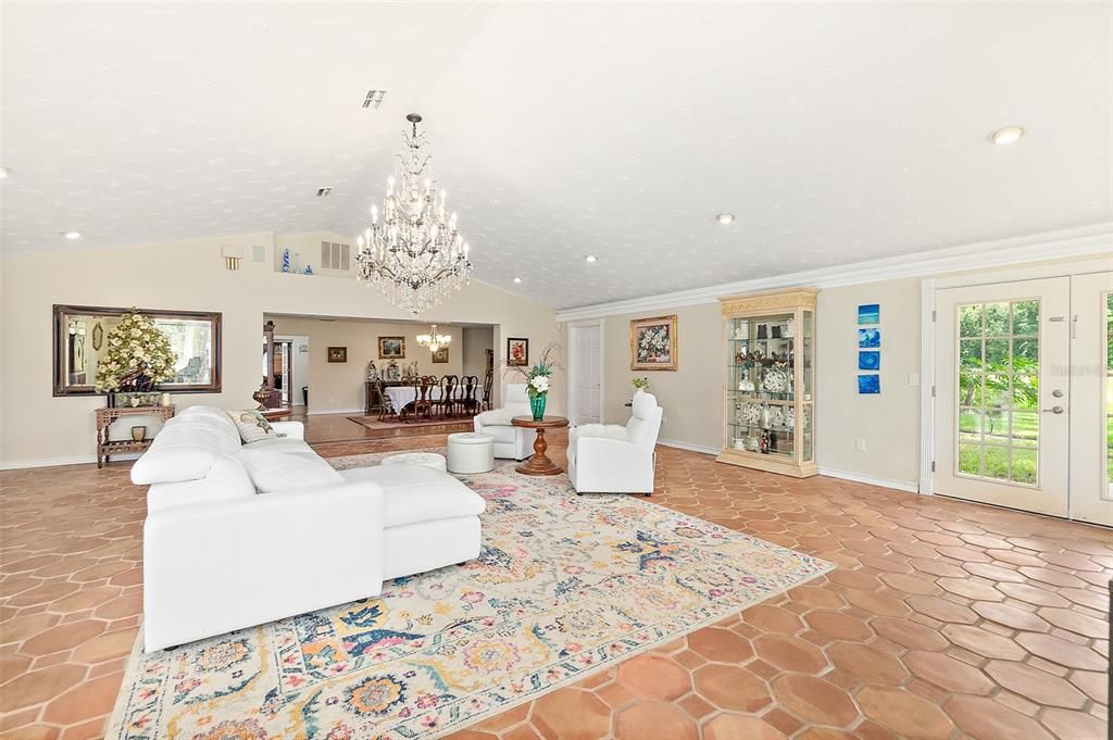 Chandelier, Interior, Living room, Recessed Lighting