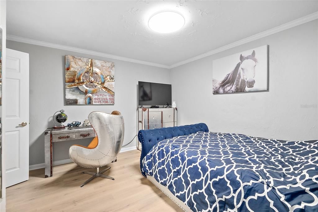 Bedroom, Home Office, Interior, Wood Texture Flooring