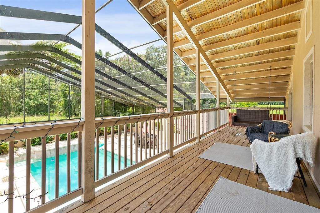Glass Ceilings, Interior, Pool, Sun Room, Wooden Ceilings, Wood Texture Flooring