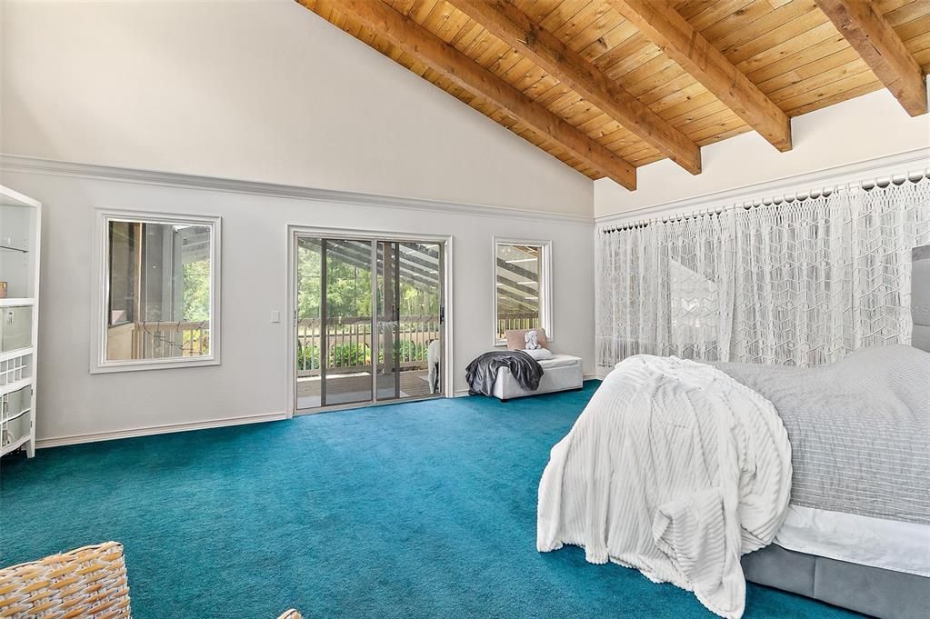 Bedroom, Interior, Wooden Beams, Wooden Ceilings