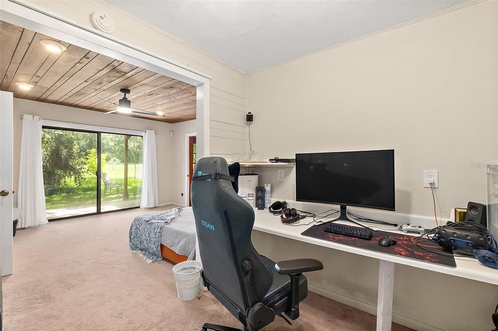 Home Office, Interior, Recessed Lighting, Wooden Ceilings