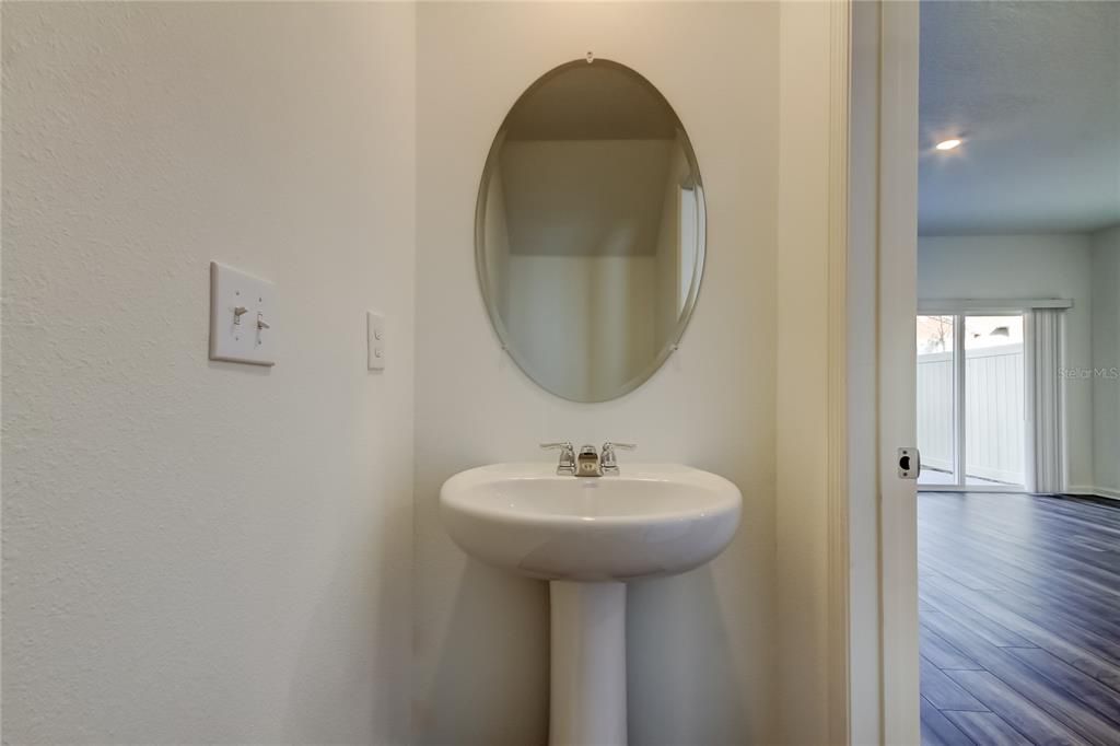 Bathroom, Interior, Recessed Lighting, Wood Texture Flooring