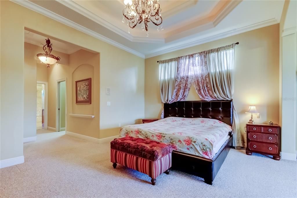 Bedroom, Chandelier, Interior