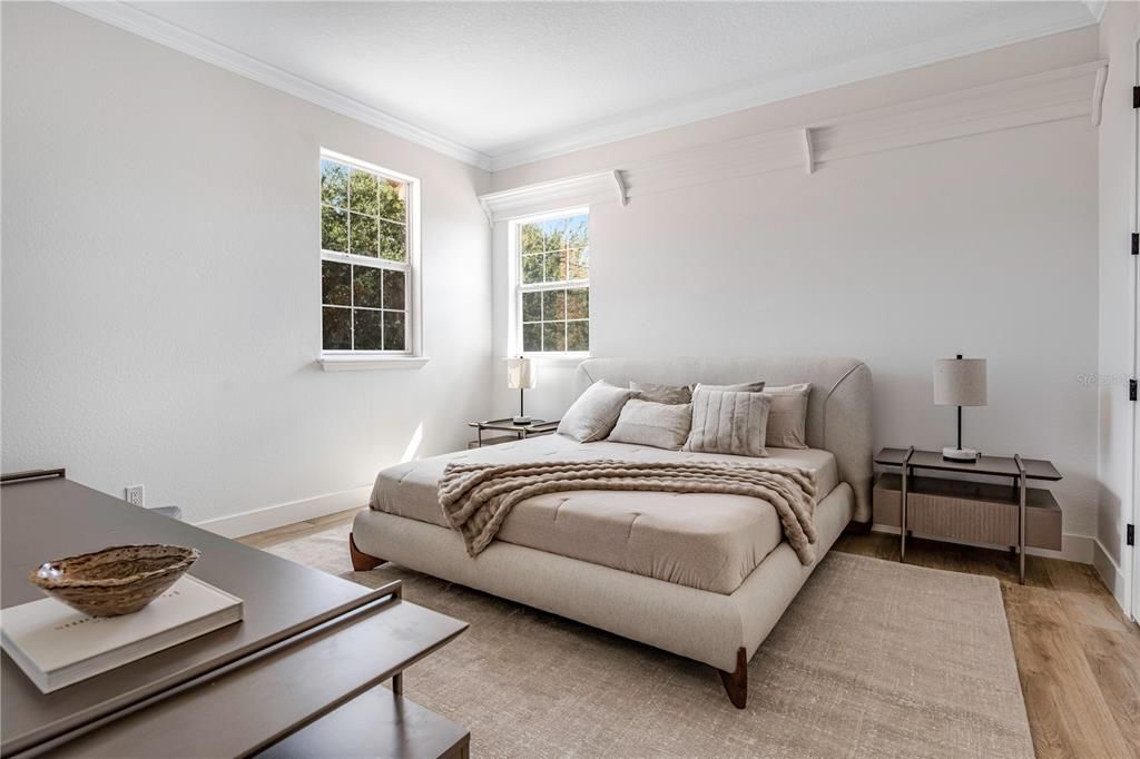 Bedroom, Interior, Wood Texture Flooring