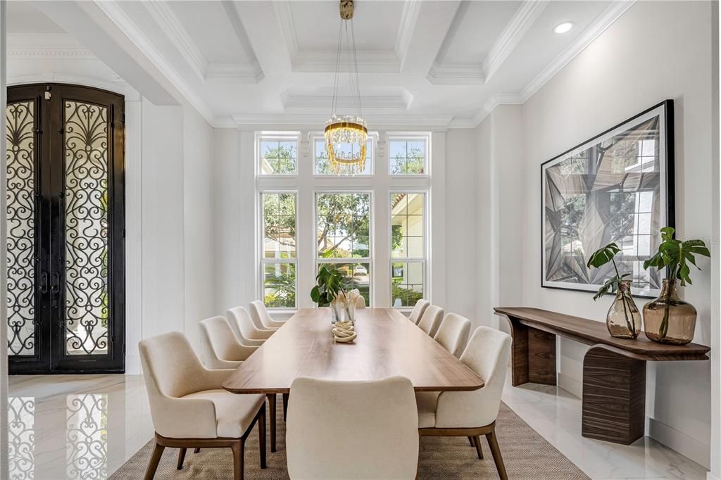 Chandelier, Dining room, Interior, Pendant Lights, Recessed Lighting