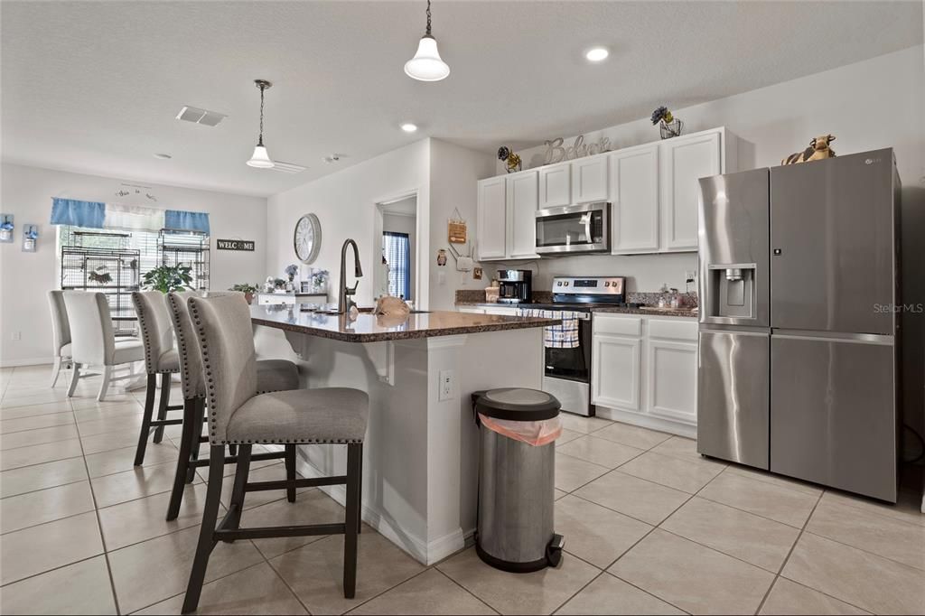 Interior, Kitchen, Pendant Lights, Recessed Lighting, Stainless Steel Appliances