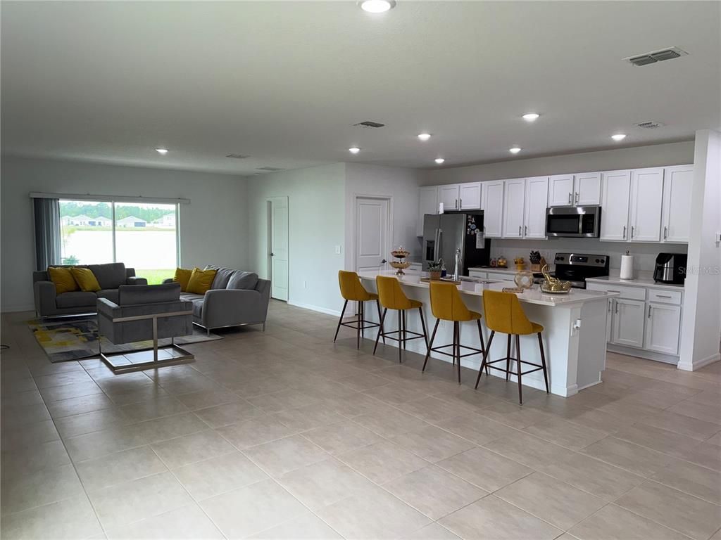 Interior, Kitchen, Living room, Recessed Lighting, Stainless Steel Appliances