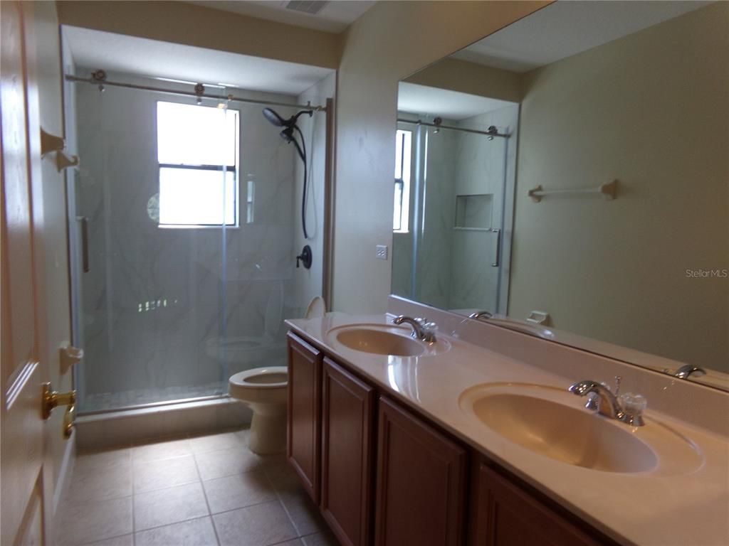 Bathroom, Dual Sink Vanities, Glass Shower, Interior