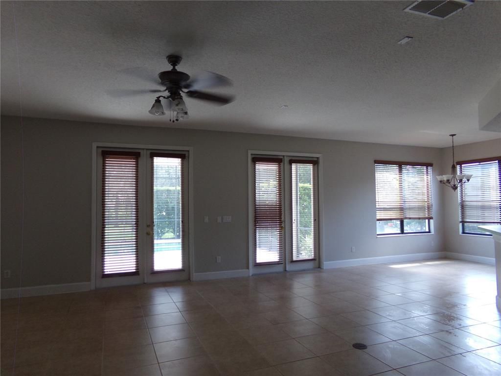 Chandelier, Empty room, Interior