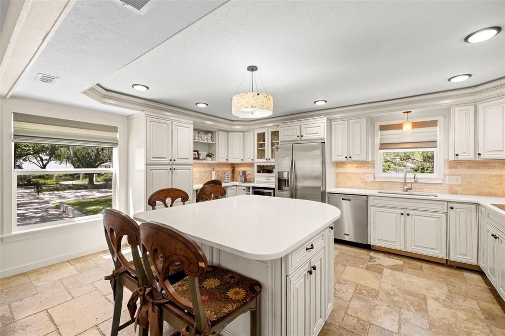Interior, Kitchen, Pendant Lights, Recessed Lighting, Stainless Steel Appliances