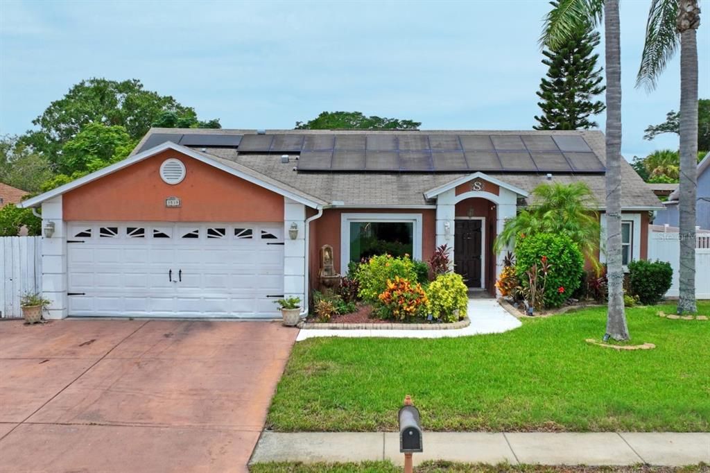 Attached, Exterior, Facade, Solar Panels, Ranch
