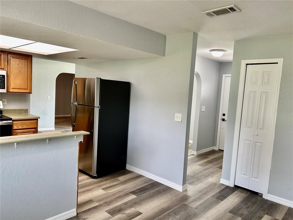 Interior, Kitchen, Wood Texture Flooring