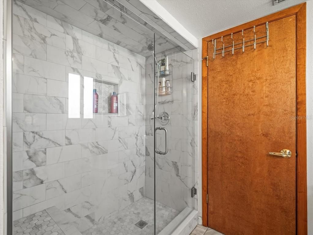 Bathroom, Glass Shower, Interior, Marble Walls