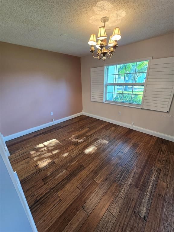 Chandelier, Empty room, Interior, Wood Texture Flooring