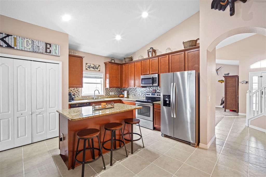 Interior, Kitchen, Recessed Lighting, Stainless Steel Appliances