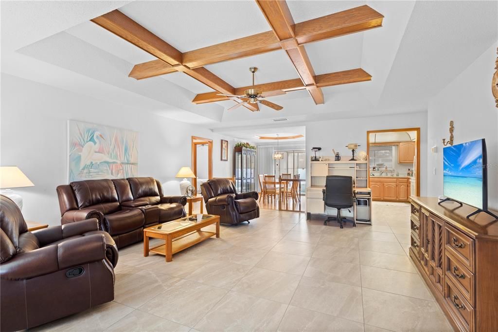 Interior, Living room, Wooden Beams