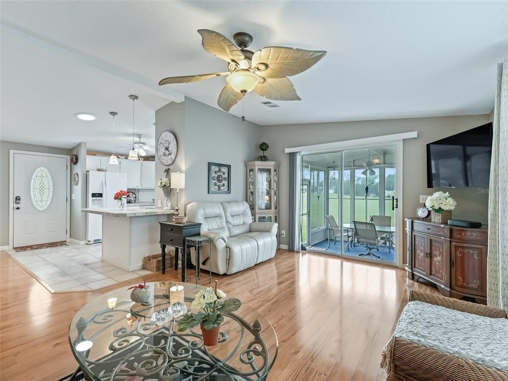 Dining room, Interior, Kitchen, Living room, Pendant Lights, Recessed Lighting, Wood Texture Flooring