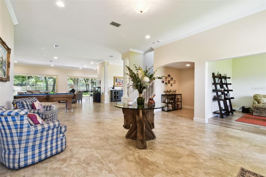 Billiard Table, Fitness Equipment, Game Room, Interior, Recessed Lighting