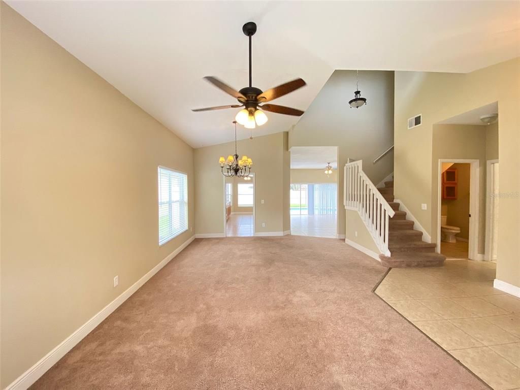 Chandelier, Empty room, Interior