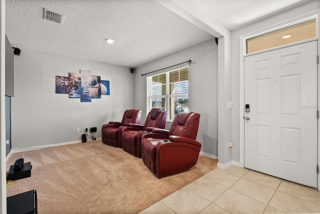 Home Theatre Room, Interior, Recessed Lighting