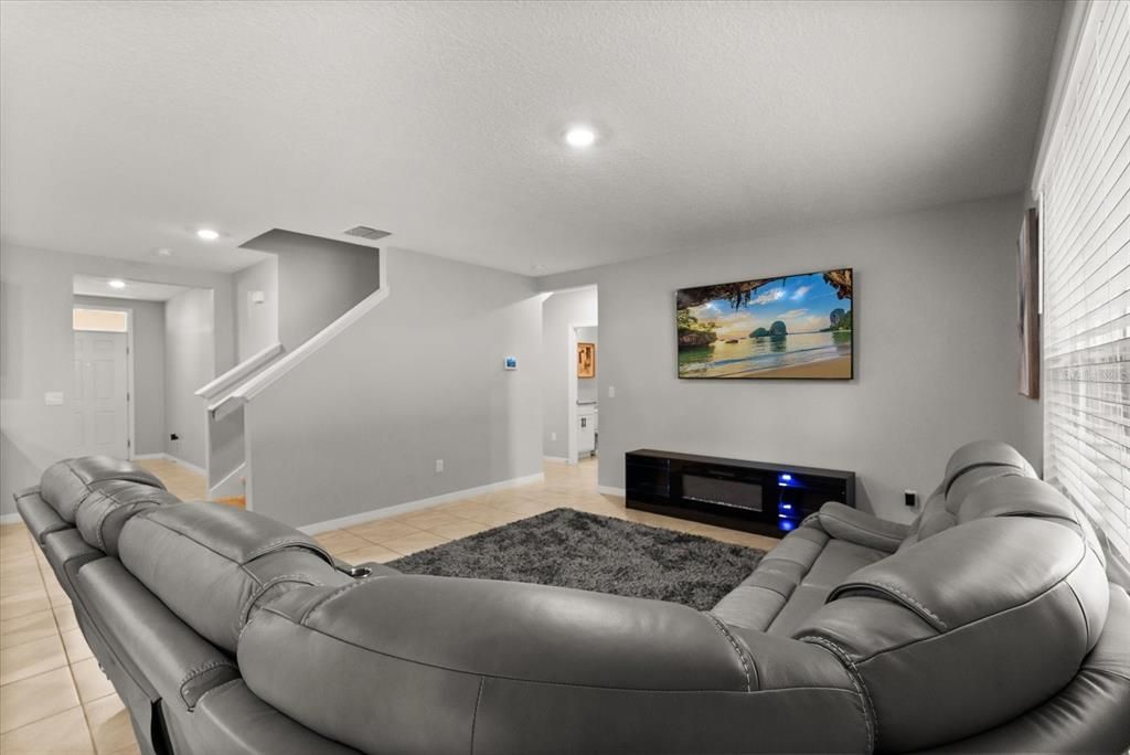 Interior, Living room, Recessed Lighting