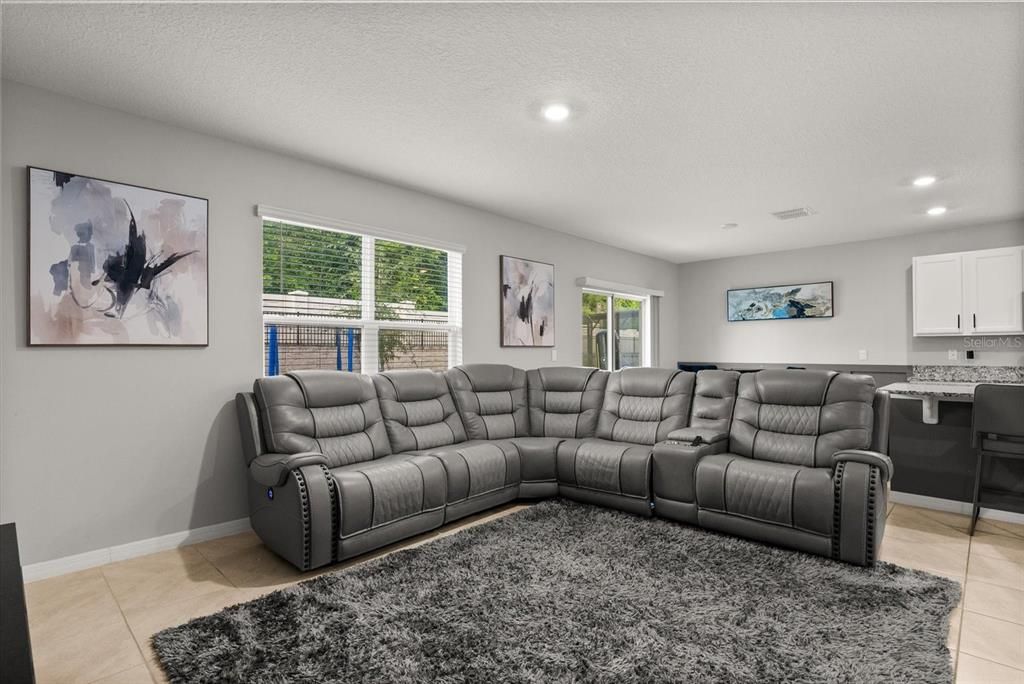 Interior, Living room, Recessed Lighting