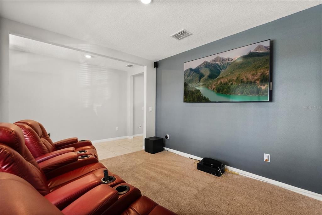 Home Theatre Room, Interior, Recessed Lighting, Theatre Room