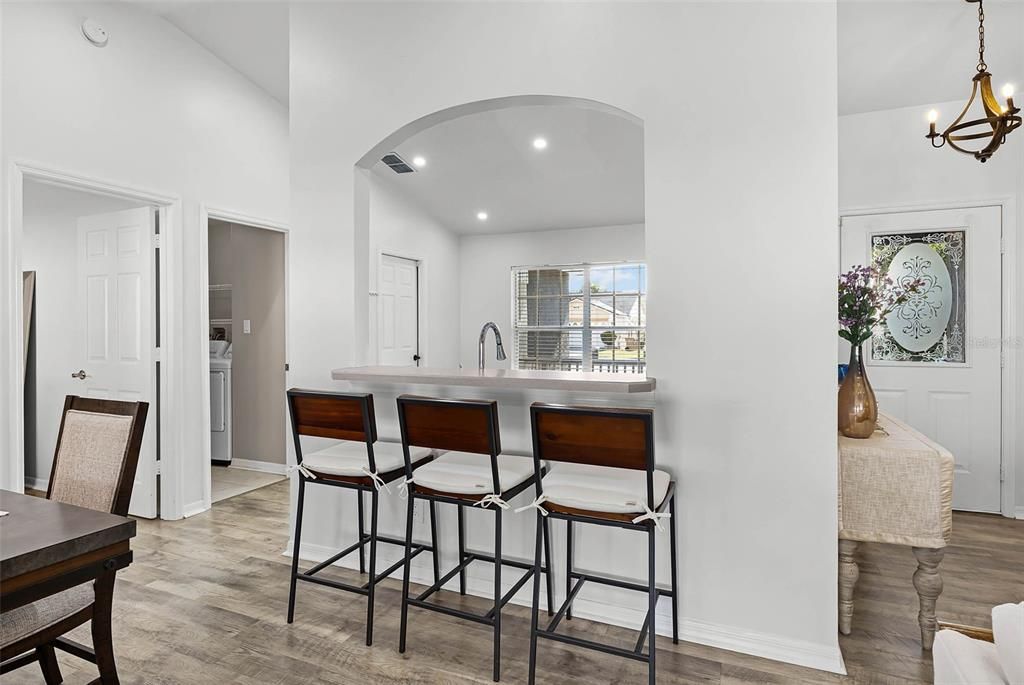 Interior, Pendant Lights, Recessed Lighting, Wood Texture Flooring