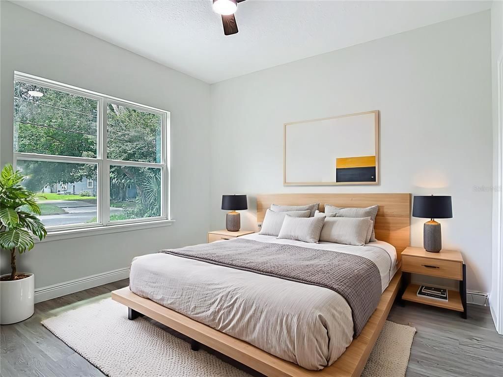 Bedroom, Interior, Wood Texture Flooring