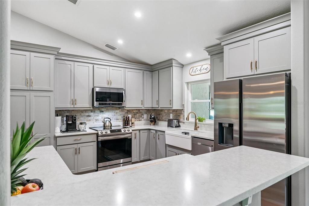 Interior, Kitchen, Recessed Lighting, Stainless Steel Appliances