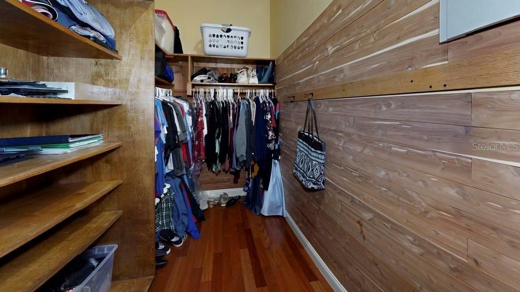 Interior, Walk-in Closets, Wood Texture Flooring, Wooden Walls