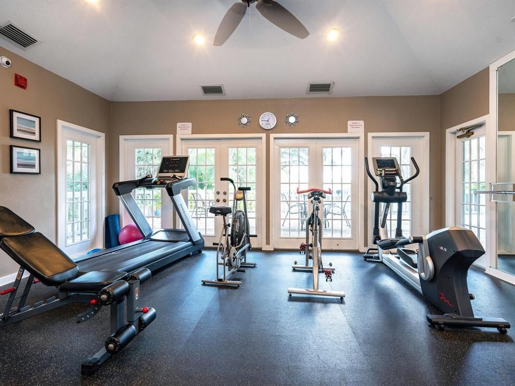 Fitness Equipment, Interior, Recessed Lighting