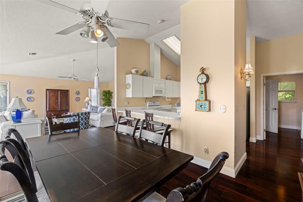 Dining room, Interior, Kitchen, Living room, Wood Texture Flooring