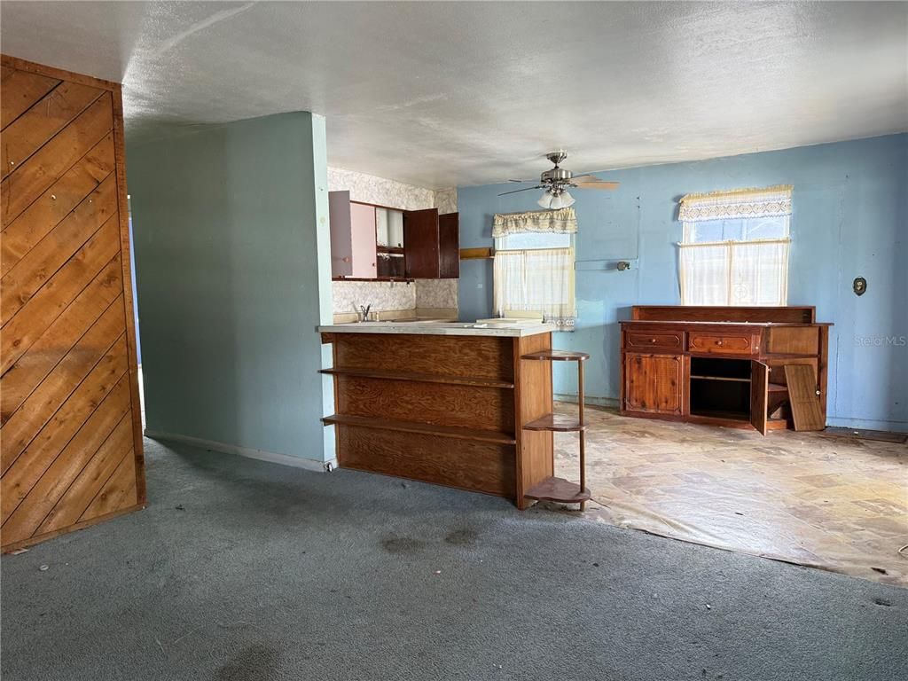 Interior, Kitchen, Wooden Walls