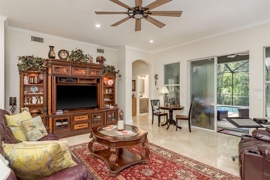 Interior, Living room, Recessed Lighting