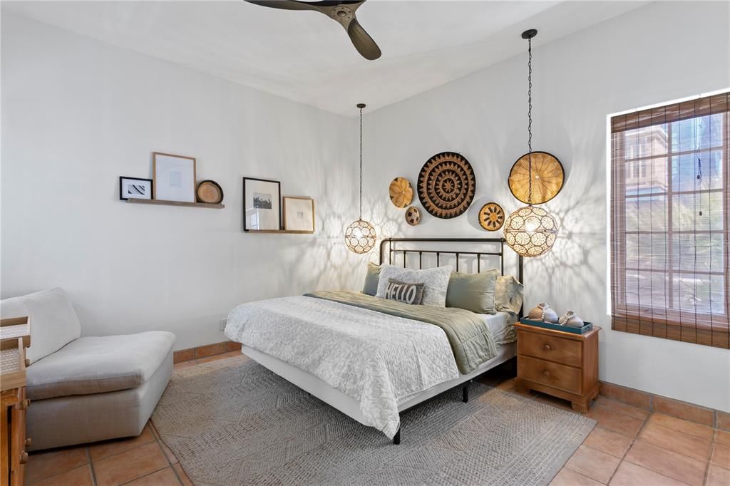 Bedroom, Interior, Pendant Lights