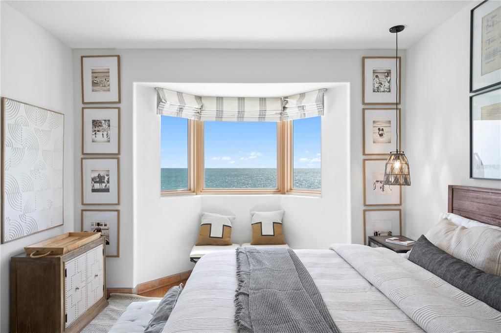 Bedroom, Interior, Pendant Lights, Water