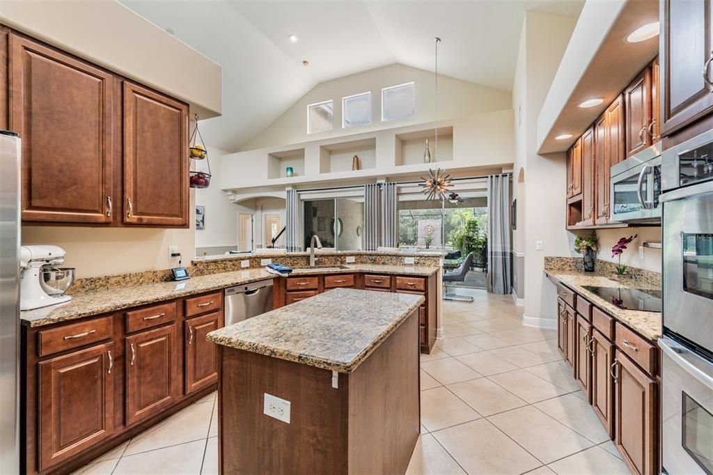 Interior, Kitchen, Pendant Lights, Recessed Lighting, Stainless Steel Appliances