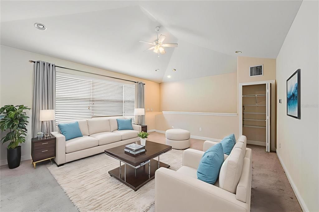 Interior, Living room, Recessed Lighting
