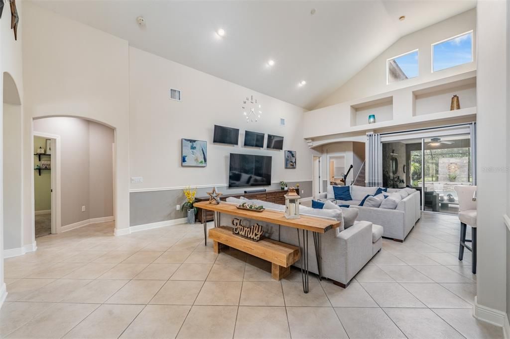 Interior, Living room, Recessed Lighting