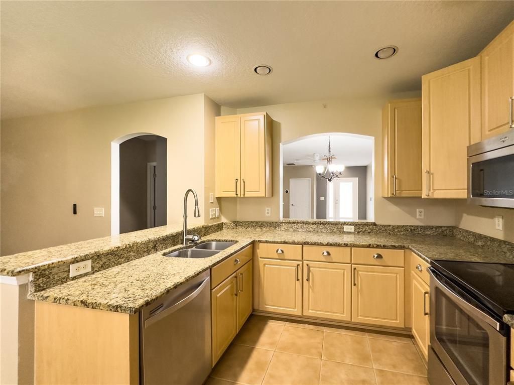 Chandelier, Interior, Kitchen, Recessed Lighting