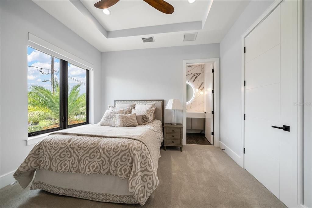 Bedroom, Interior, Recessed Lighting
