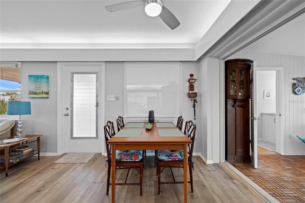 Dining room, Interior, Wood Texture Flooring